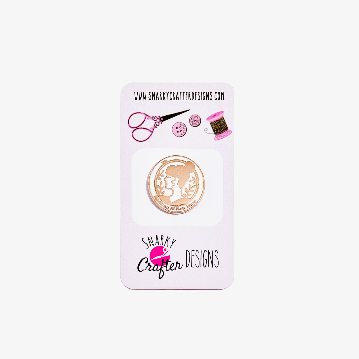 Snarky Crafter Designs badge on a white background